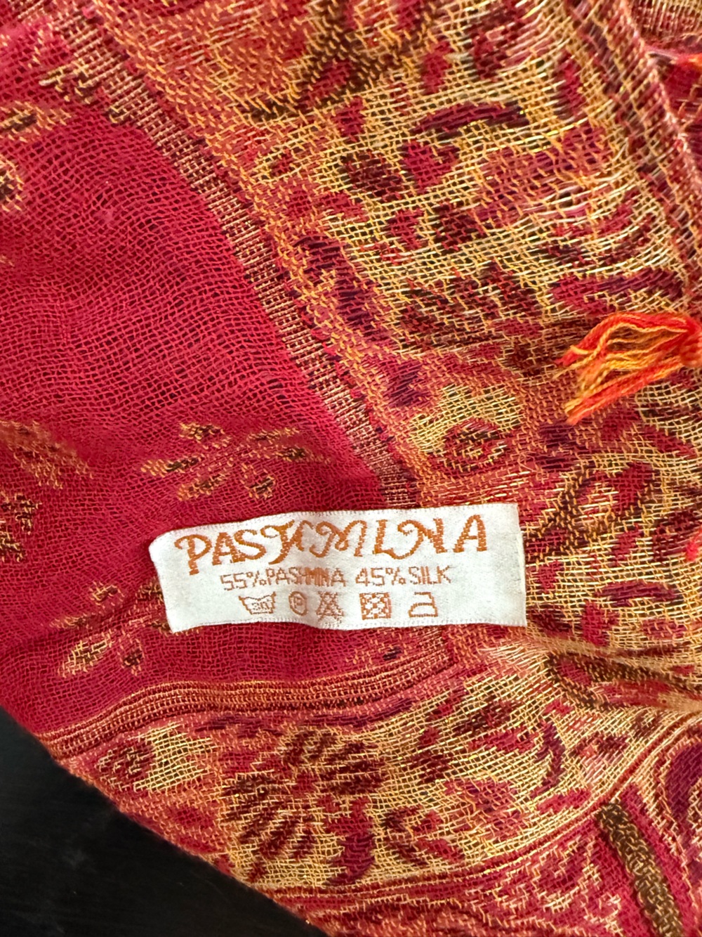 Pashmina silk and cashmere blend scarf